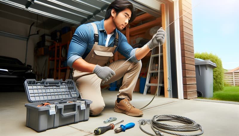 Garage Door Cable Repair in Cochituate