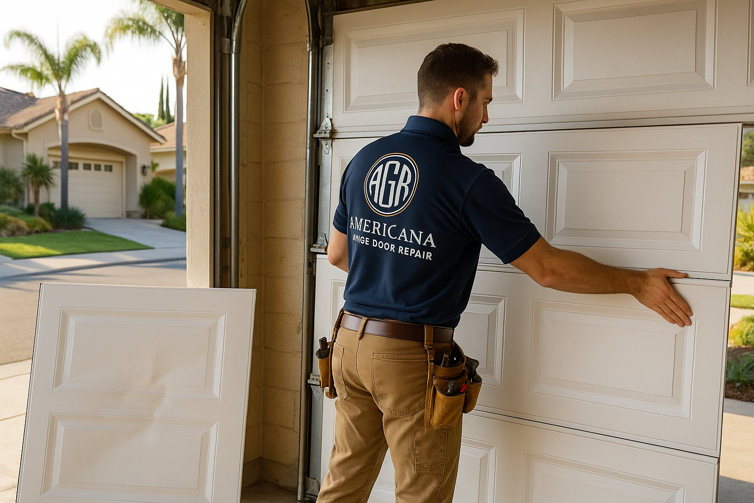Garage Door Panel Replacement service in Shirley