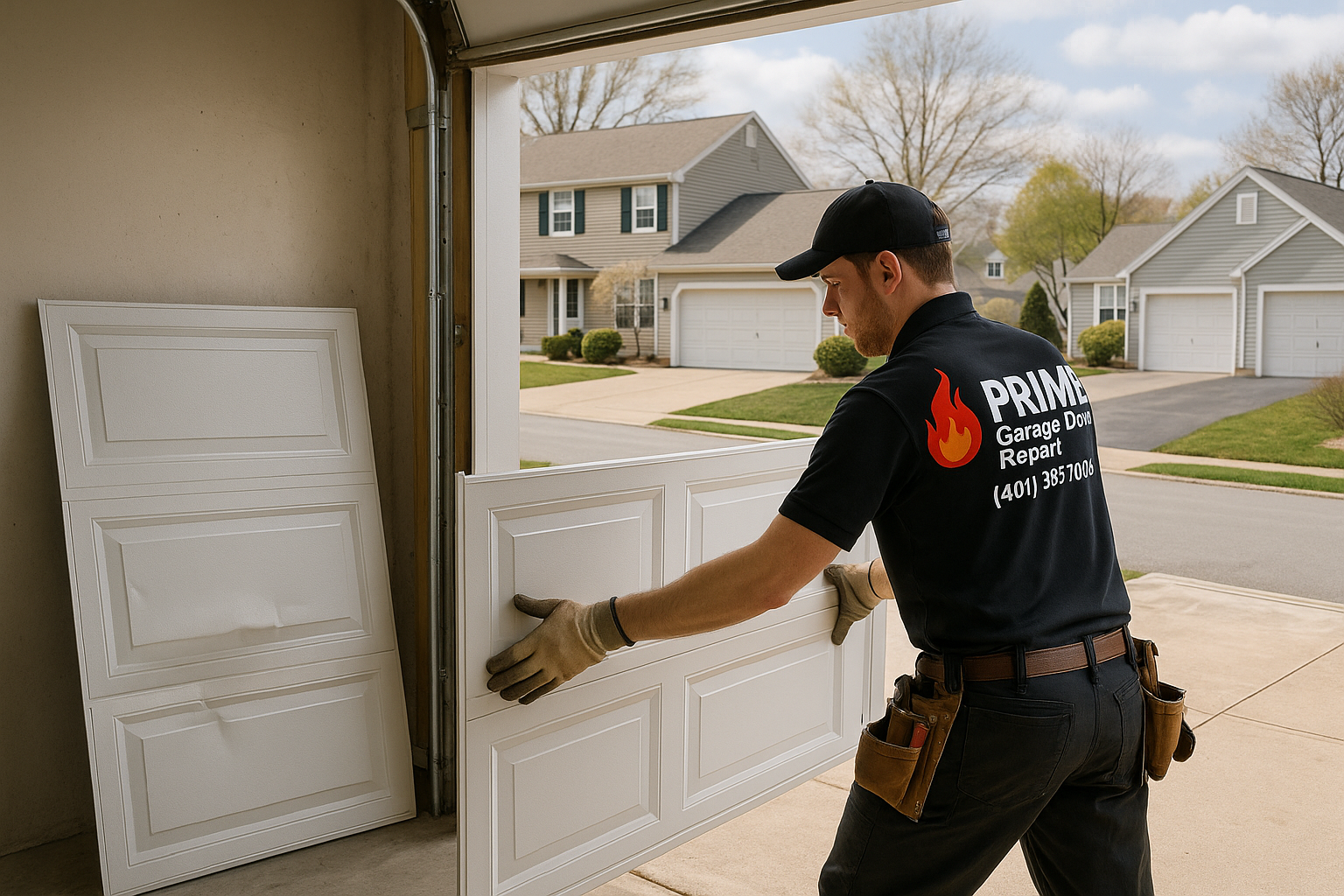 Garage Door Panel Replacement service in West Acton