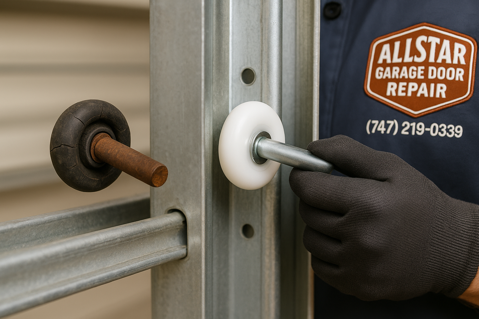 Garage Door Roller Replacement service in Lawrence